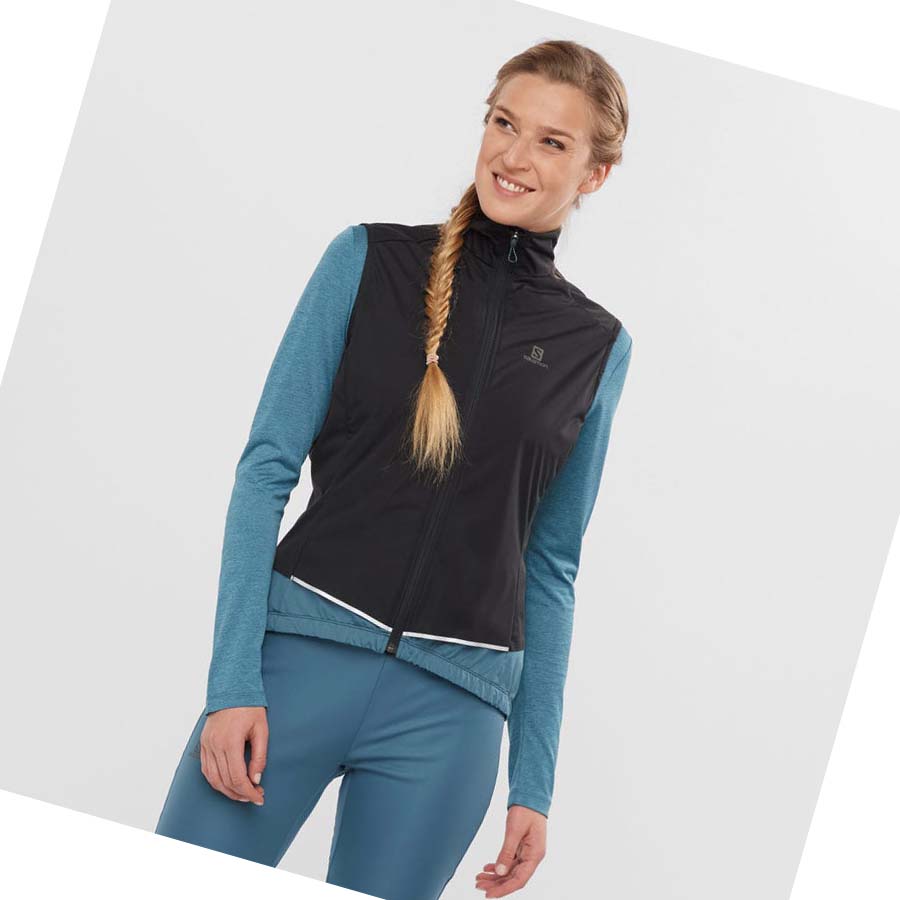 Chaquetas Salomon LIGHT SHELL WATERPROOF Mujer Negros Azules | MX 2484DFM